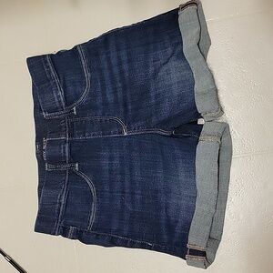 Jean Shorts/blue jean stretch/ pull on